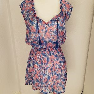 BLUE AND PINK FLORAL HOLLISTER DRESS